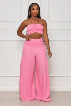 Favorite Moment Halter Top Pants Set (Pink) 11 Favorite Moment Halter Top Pants Set (Pink) -Lilly's Kloset lilly6 13 2335473