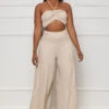 Favorite Moment Halter Top Pants Set (Cream)