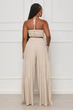 Favorite Moment Halter Top Pants Set (Cream) -Lilly's Kloset lilly6 13 2335567