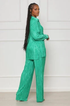 Main Star Plisse Pants Set (Green) 6 Main Star Plisse Pants Set (Green) -Lilly's Kloset lilly6 13 2335860