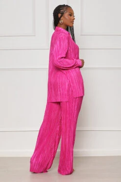 Main Star Plisse Pants Set (Fuchsia) -Lilly's Kloset lilly6 13 2335914