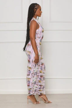 Finest Hour Ruched Midi Dress (Purple Multi) 7 Finest Hour Ruched Midi Dress (Purple Multi) -Lilly's Kloset lilly6 13 2336151