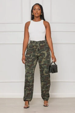 Can't Compete Cargo Pants (Green Multi) -Lilly's Kloset lilly6 13 2336372