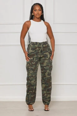 Can't Compete Cargo Pants (Green Multi)