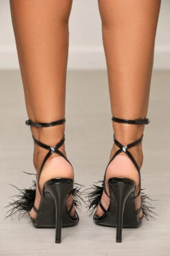 Santos Feather Heel (Black) -Lilly's Kloset lilly6 13 2336587