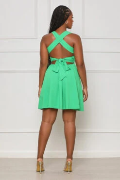 Summer Dream Halter Top Mini Dress (Green) 9 Summer Dream Halter Top Mini Dress (Green) -Lilly's Kloset lilly6 13 2336937