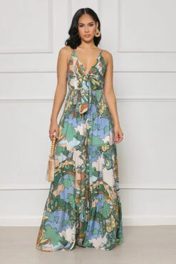 Sun Charm Wide Leg Jumpsuit (Blue Multi)