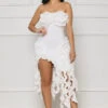 Avant Garde Ruffle Bandage Dress (White)