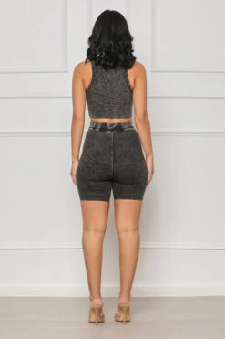 Contour Ribbed Biker Short Set (Black) 9 Contour Ribbed Biker Short Set (Black) -Lilly's Kloset lilly6 20 2339857