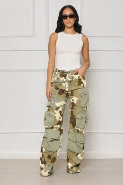 Weekend Chaos Cargo Pants (Tan Multi) -Lilly's Kloset lilly6 20 2340004
