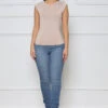 Bodycon Crew Neck Tee (Taupe)- FINAL SALE