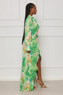 Smooth Talkin' Wrap Maxi Dress (Green Multi) 7 Smooth Talkin' Wrap Maxi Dress (Green Multi) -Lilly's Kloset lilly6 22 2340047