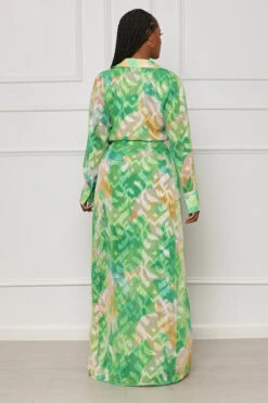 Smooth Talkin' Wrap Maxi Dress (Green Multi) 5 Smooth Talkin' Wrap Maxi Dress (Green Multi) -Lilly's Kloset lilly6 22 2340061