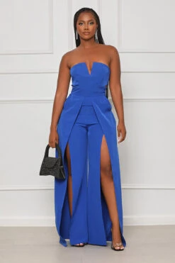 Everyday Class Strapless Jumpsuit (Blue) 7 Everyday Class Strapless Jumpsuit (Blue) -Lilly's Kloset lilly6 22 2341180