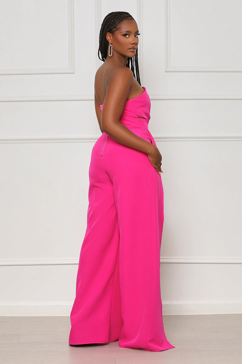 Everyday Class Strapless Jumpsuit (Pink) 2 Everyday Class Strapless Jumpsuit (Pink) - Image 2