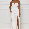 Everyday Class Strapless Jumpsuit (White)