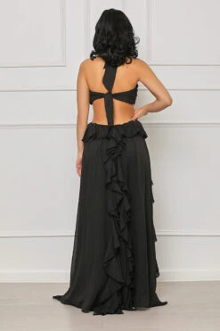 Tied To You Ruffle Maxi Dress (Black) -Lilly's Kloset lilly6 28 2343961