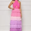 Vacation Haze Ruffle Maxi Dress (Pink Multi)