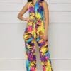 Luxury Views Full Zipper Jumpsuit (Yellow Multi)
