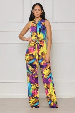 Luxury Views Full Zipper Jumpsuit (Yellow Multi)