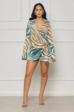 Wildest Vibes Faux Wrap Romper (Blue Multi) 10 Wildest Vibes Faux Wrap Romper (Blue Multi) -Lilly's Kloset lilly7 11 2148169