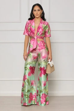 Seriously Stylish Floral Pants Set (Pink Multi) -Lilly's Kloset lilly7 11 2148194