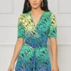 Sunrise Ready Ombré Romper (Green Multi)