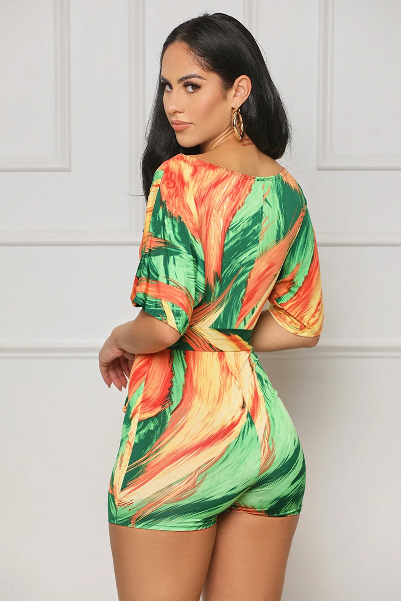 All To Myself Marble Romper (Green Multi) 5 All To Myself Marble Romper (Green Multi) - Image 5