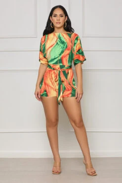 All To Myself Marble Romper (Green Multi) 11 All To Myself Marble Romper (Green Multi) -Lilly's Kloset lilly7 11 2148387