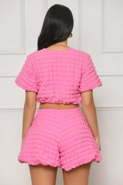 Personal Preference Bubble Shorts Set (Pink) -Lilly's Kloset lilly7 11 2148472