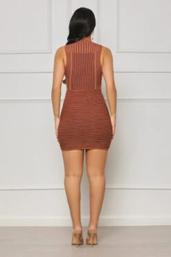 Call Me Fierce Ribbed Mini Dress (Brown) 9 Call Me Fierce Ribbed Mini Dress (Brown) -Lilly's Kloset lilly7 11 2148550
