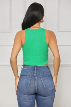 Easy Upgrade Ribbed Crop Top (Green) -Lilly's Kloset lilly7 11 2148598