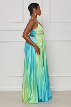 Rare Find Pleated Ombre Maxi Dress (Green Multi) 7 Rare Find Pleated Ombre Maxi Dress (Green Multi) -Lilly's Kloset lilly7 12 2348826