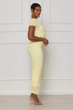 On Trend Mesh Midi Dress (Yellow) 6 On Trend Mesh Midi Dress (Yellow) -Lilly's Kloset lilly7 12 2348883