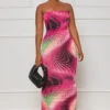 Majestic Hues Tube Dress (Pink Multi)
