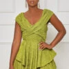 Dream Catchin' Off Shoulder Romper (Green)