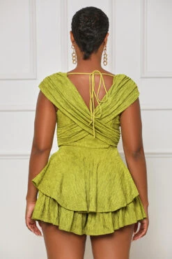 Dream Catchin' Off Shoulder Romper (Green) 9 Dream Catchin' Off Shoulder Romper (Green) -Lilly's Kloset lilly7 12 2349454