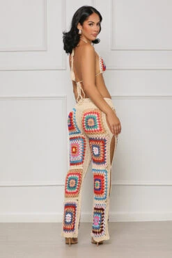Summer's Here Crochet Pants Set (Cream Multi) -Lilly's Kloset lilly7 18 2350272