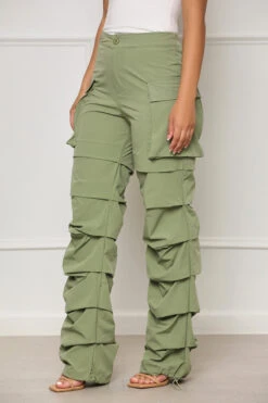 All Truths Ruched Cargo Pants (Green) -Lilly's Kloset lilly7 18 2350439