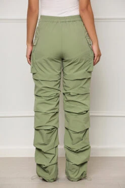 All Truths Ruched Cargo Pants (Green) -Lilly's Kloset lilly7 18 2350441