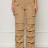 All Truths Ruched Cargo Pants (Tan)