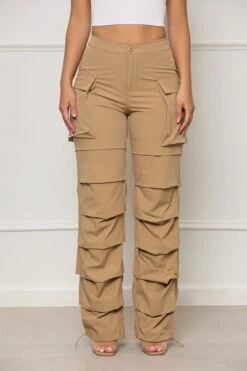 All Truths Ruched Cargo Pants (Tan)