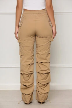 All Truths Ruched Cargo Pants (Tan) -Lilly's Kloset lilly7 18 2350565
