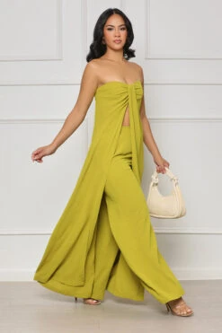 Coastal Breeze Tunic Pants Set (Green)