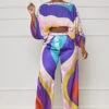 Showing Off Crop Pants Set (Purple Multi)