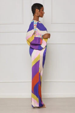 Showing Off Crop Pants Set (Purple Multi) -Lilly's Kloset lilly7 18 2350840