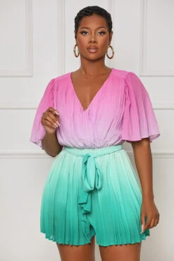 Summer Days Ombre Romper (Purple Multi)