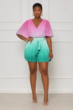 Summer Days Ombre Romper (Purple Multi) -Lilly's Kloset lilly7 18 2350940