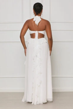 Tied To You Ruffle Maxi Dress (White) -Lilly's Kloset lilly7 18 2351419