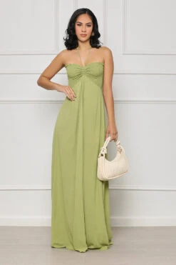 Feeling Relaxed Halter Top Maxi Dress (Green)
